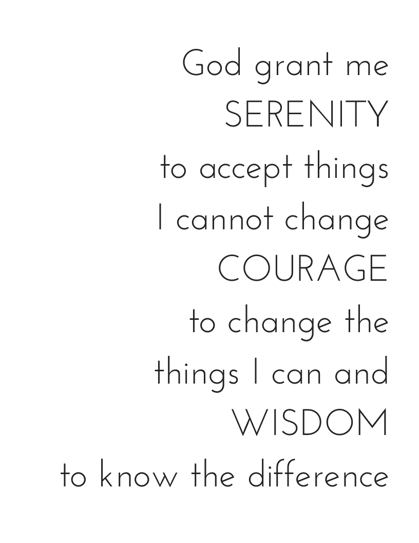 Serenity Prayer Full Version Printable