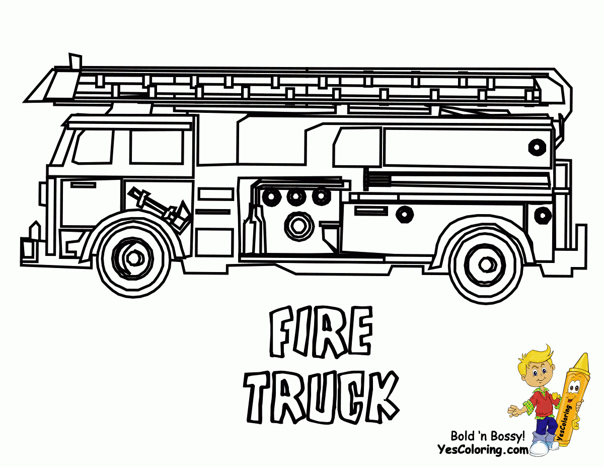 Coloring Page Emergency Vehicles