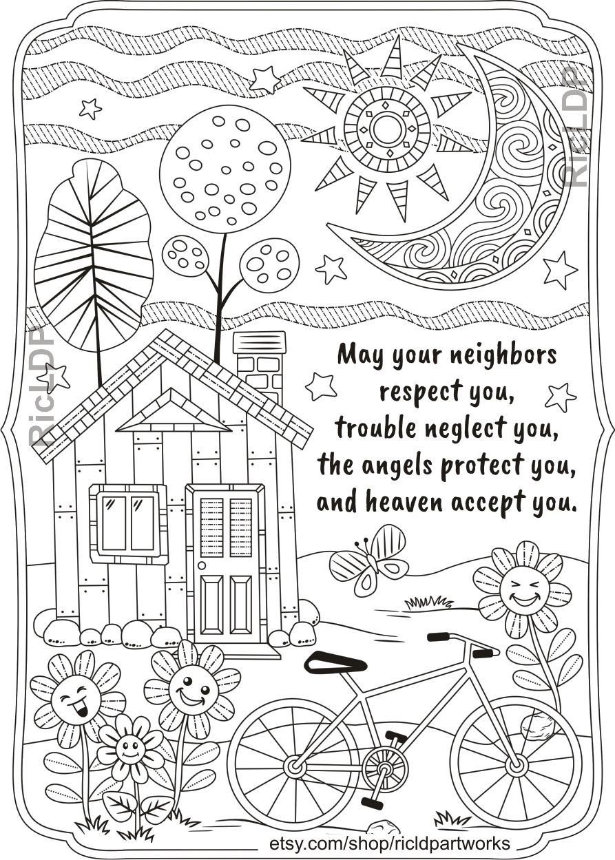 Set Of 4 St Patrick S Day Coloring Pages With Irish Etsy Coloring Pages Doodle Coloring