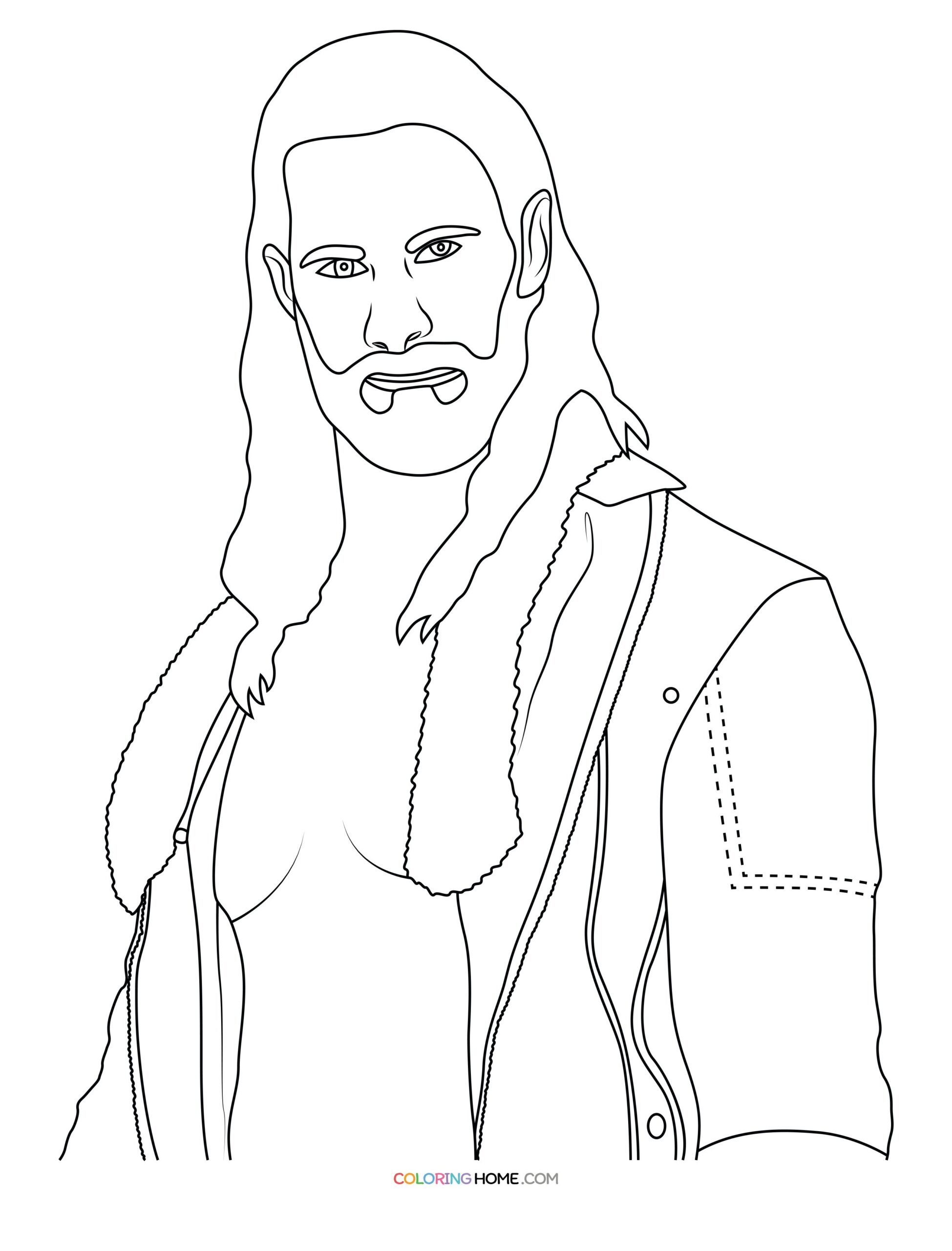 Seth Rollins Coloring Page Coloring Home