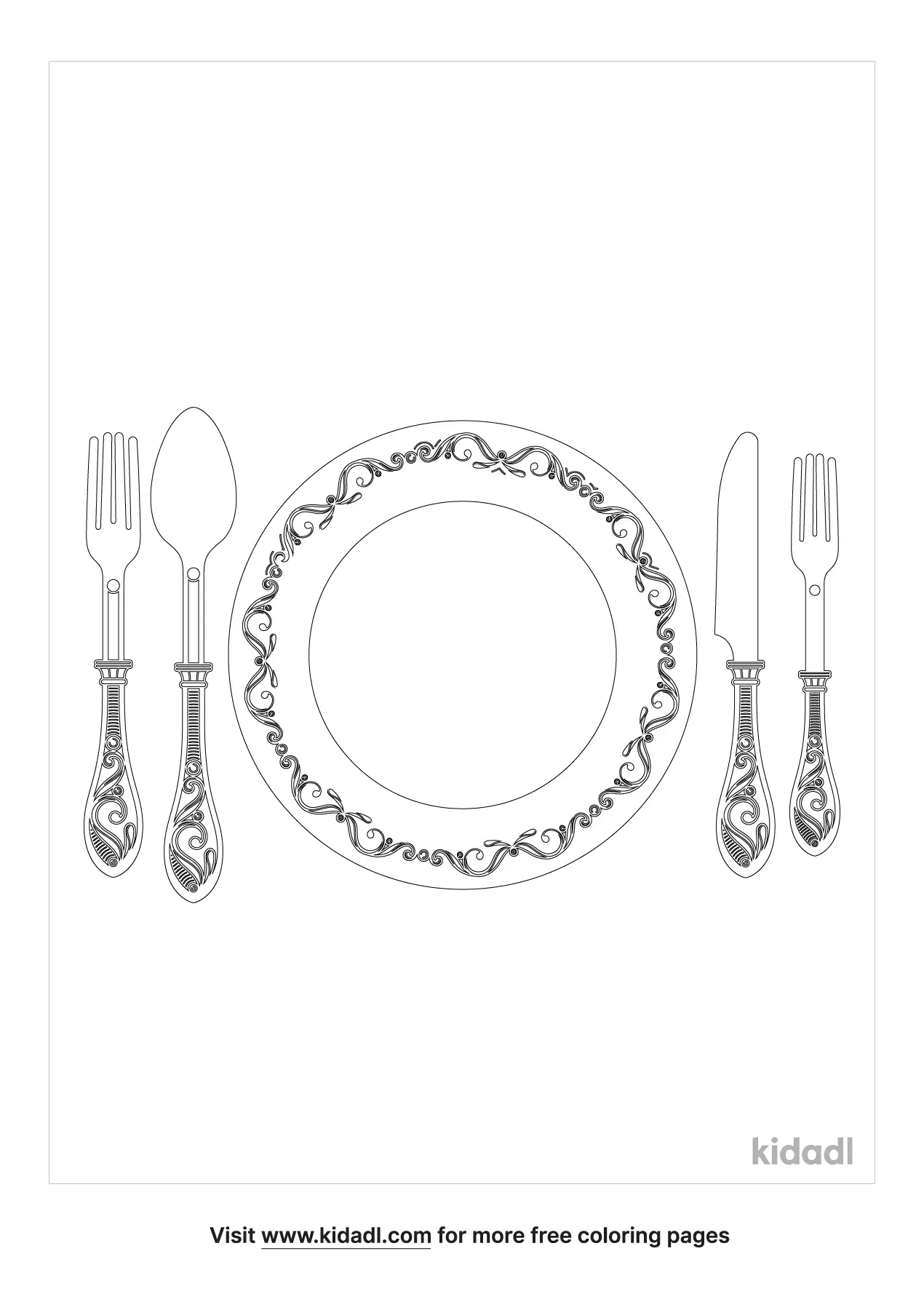 Setting The Table Coloring Pages