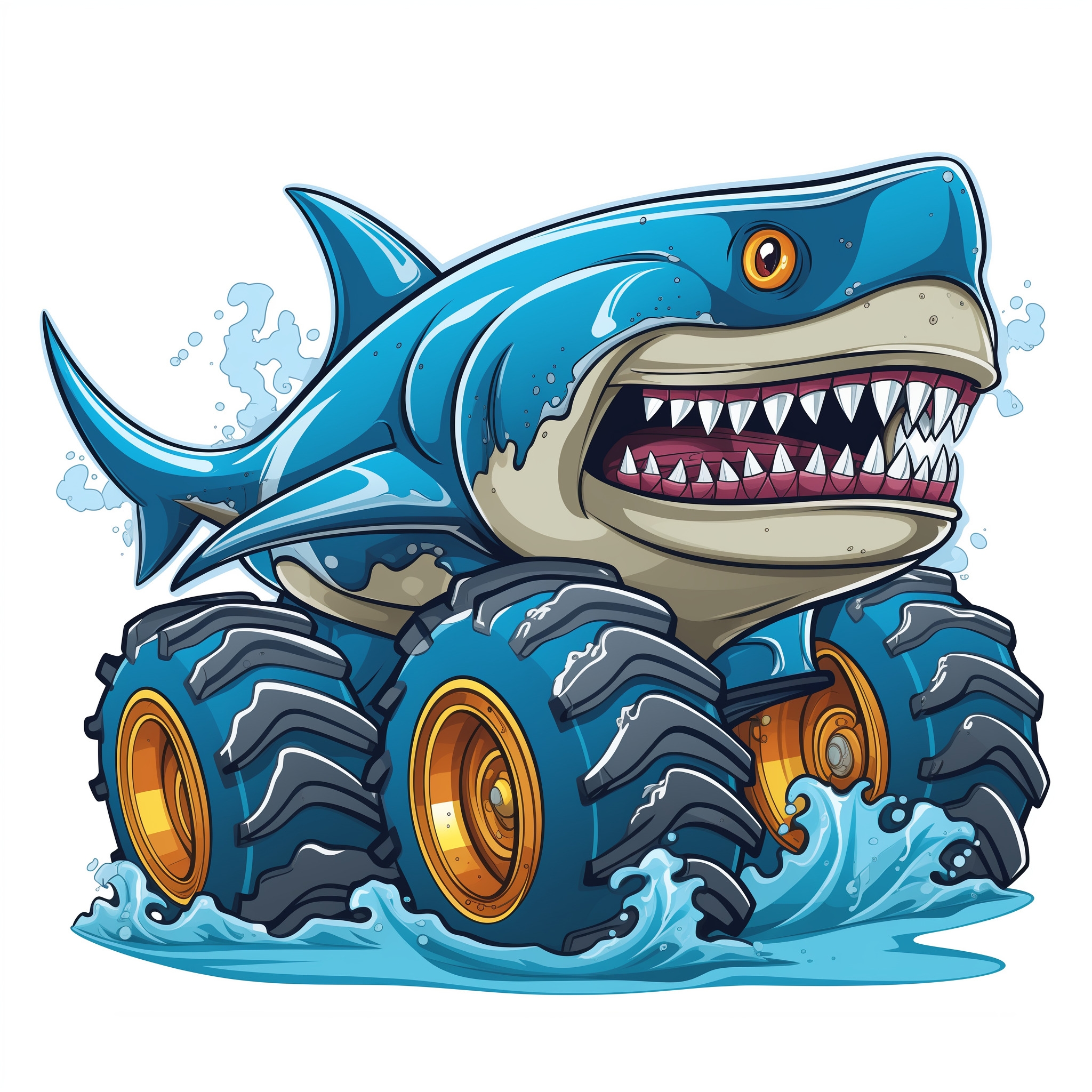 Shark Monster Truck Coloring Pages
