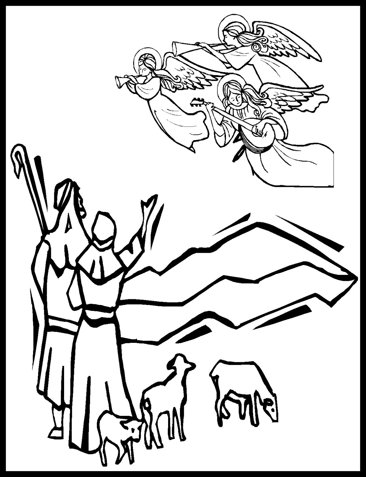 Shepherds And Angels Coloring Pages At GetColorings Free Printable Colorings Pages To