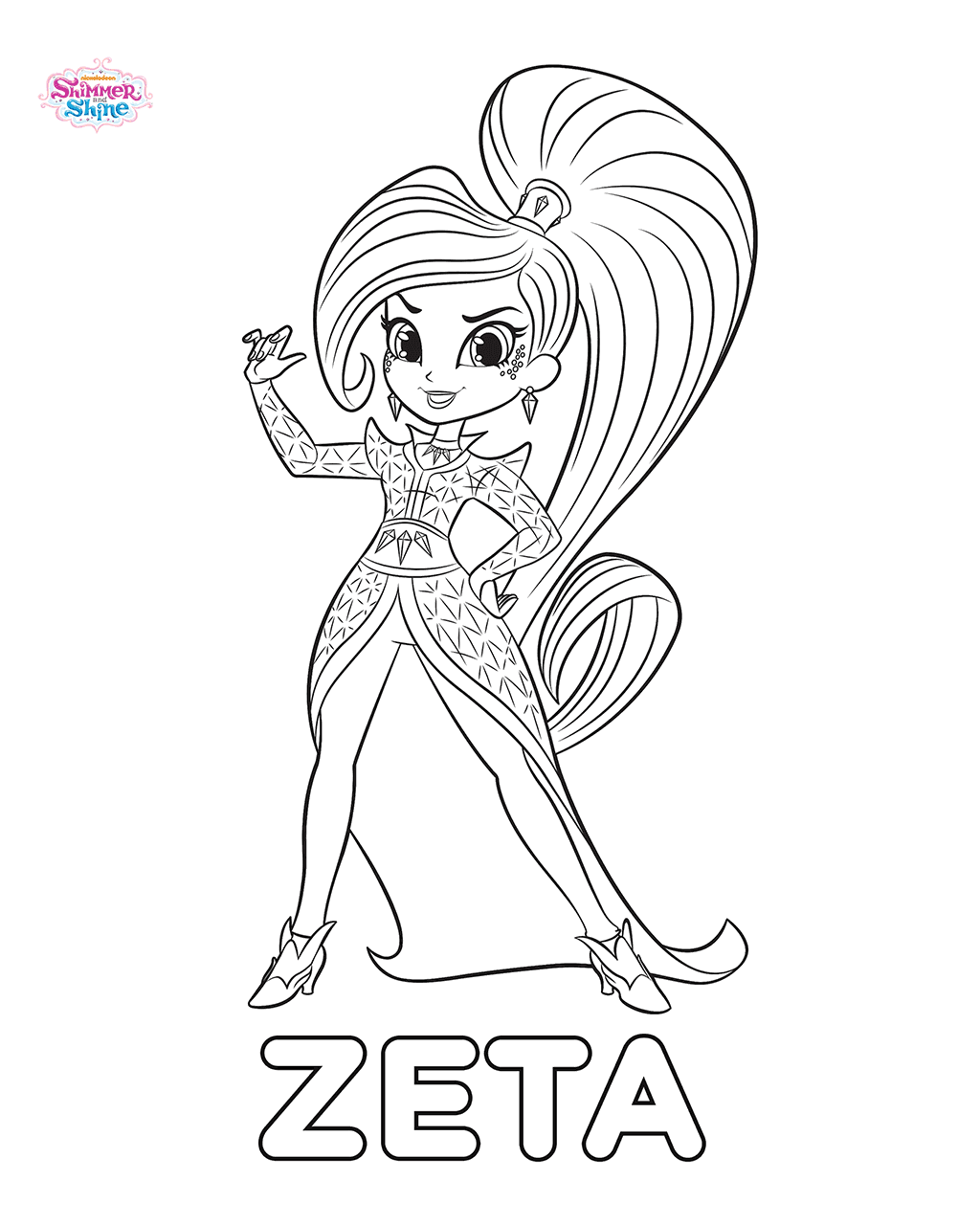 Shimmer And Shine Coloring Pages Best Coloring Pages For Kids