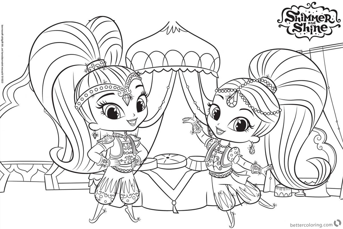 Shimmer And Shine Color Pages