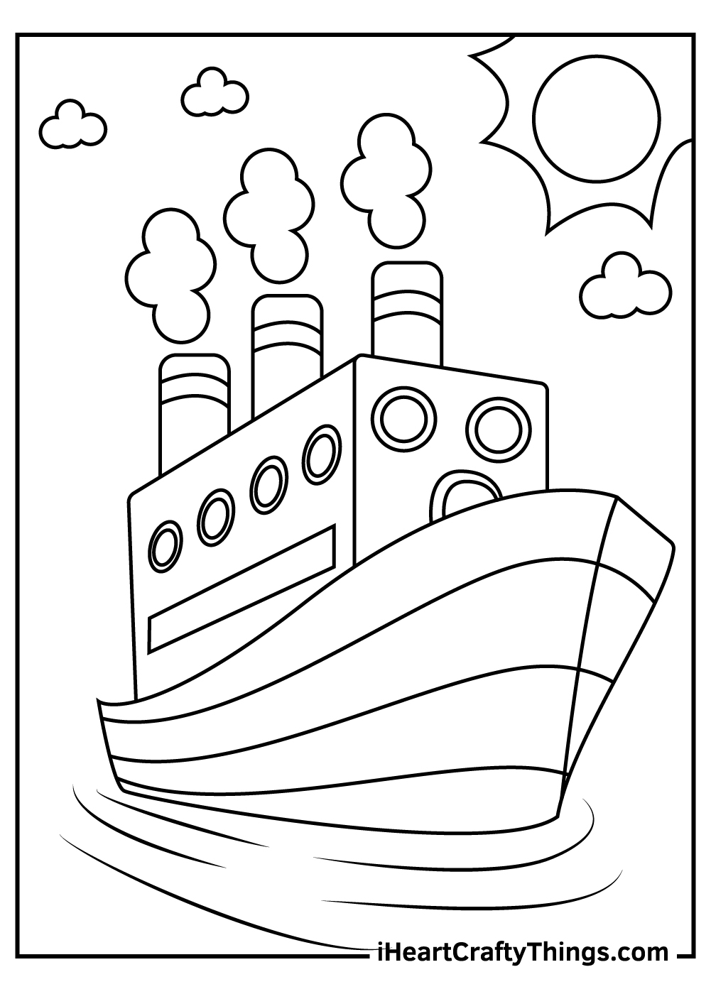 Coloring Page Ship