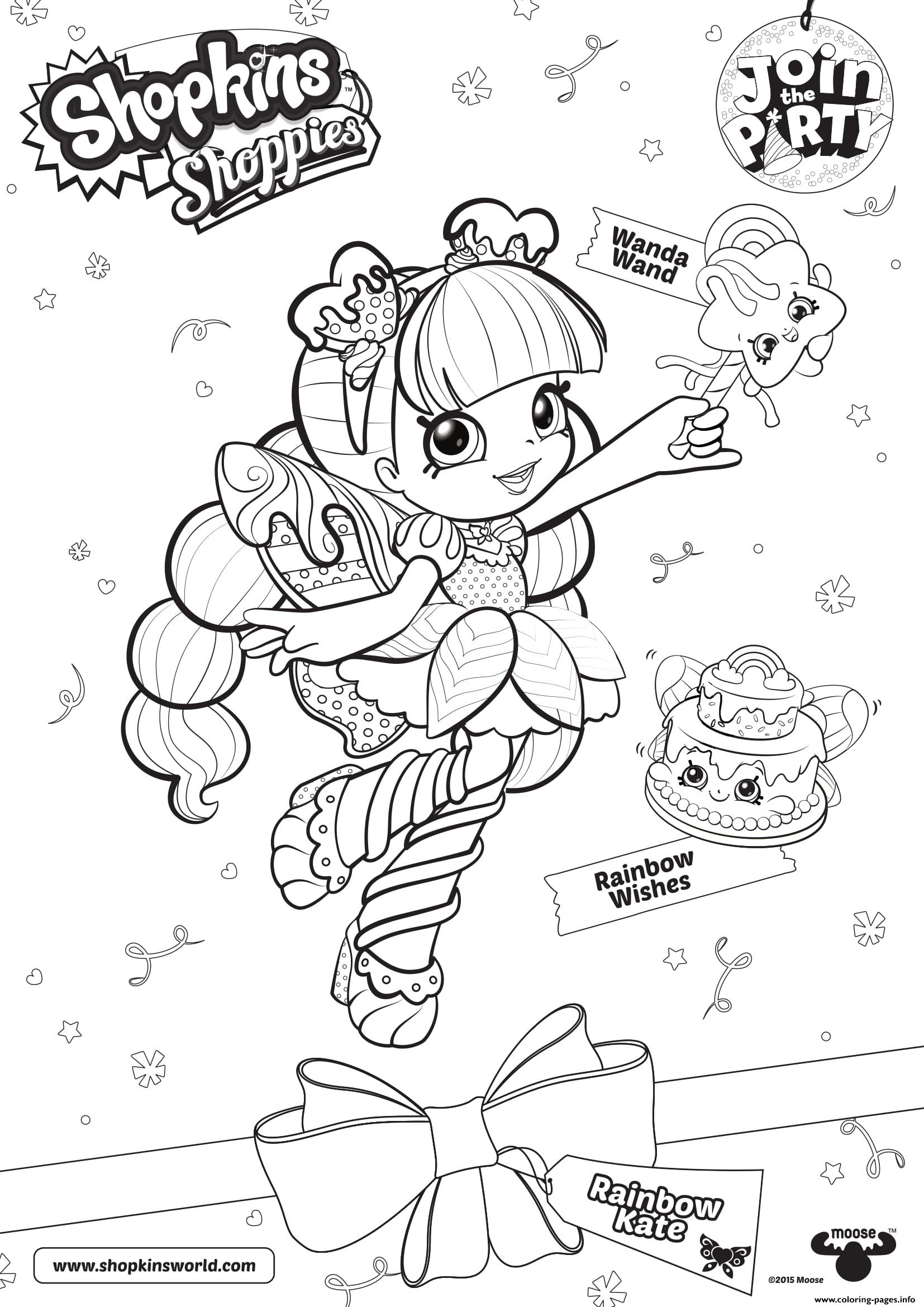Shopkins Doll Rainbow Kate 1 Coloring Page Printable