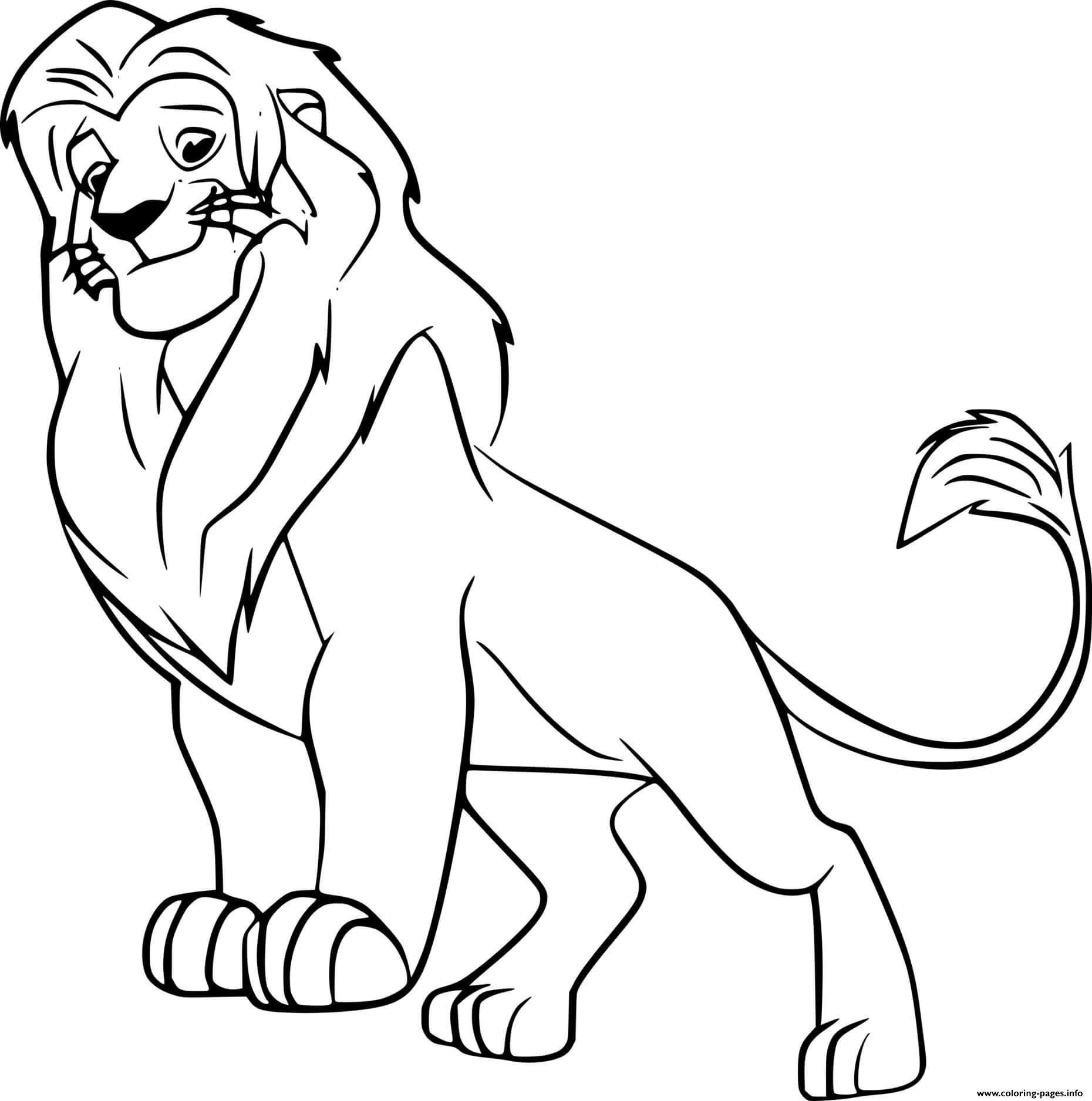 Simba From Lion Guard Coloring Page Printable