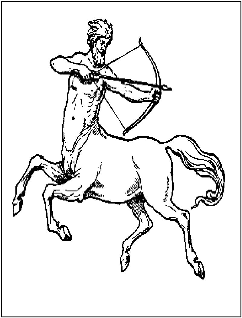 Simple Centaur Coloring Page Free Printable Coloring Pages For Kids