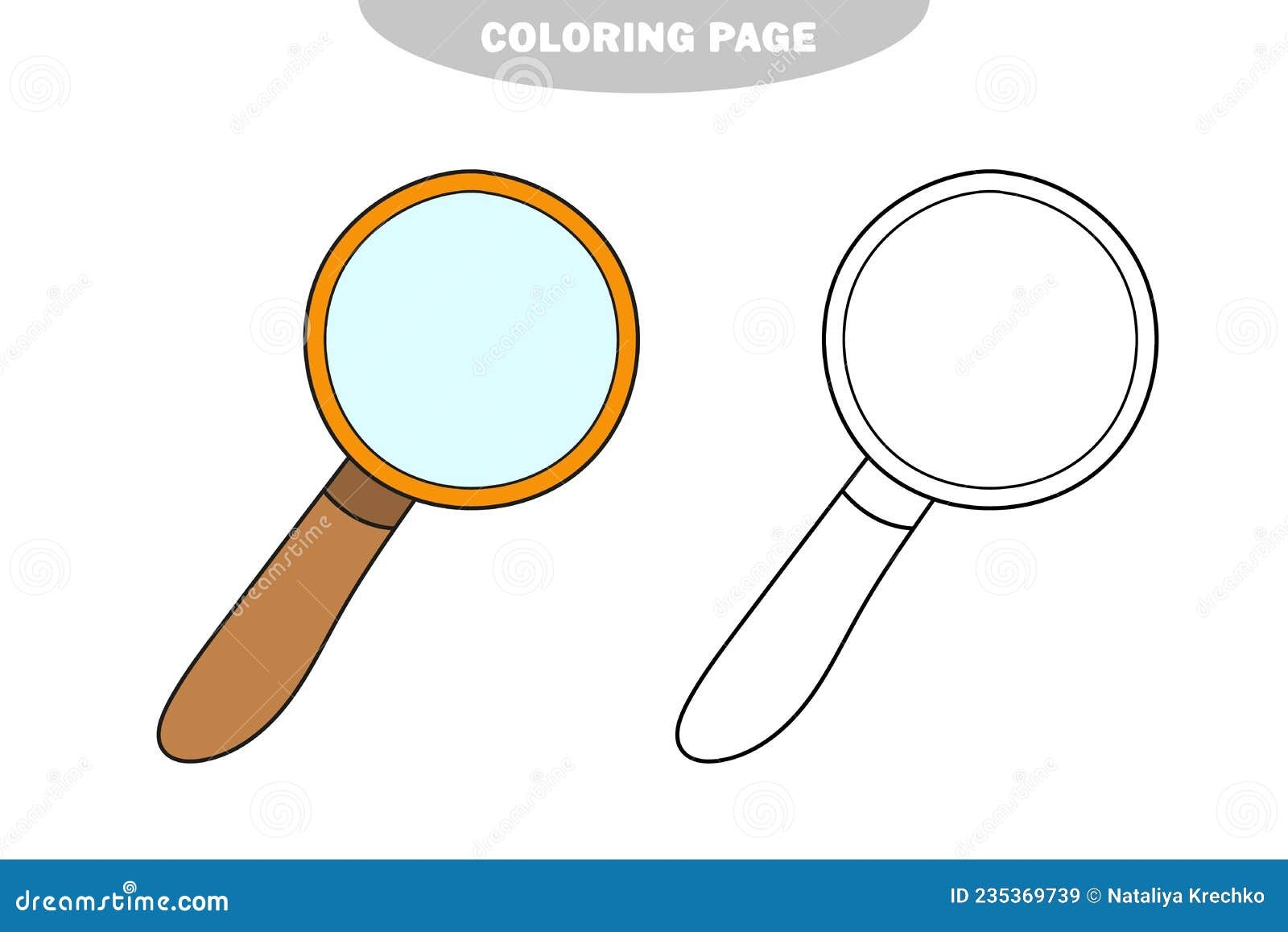 Magnifying Glass Coloring Page