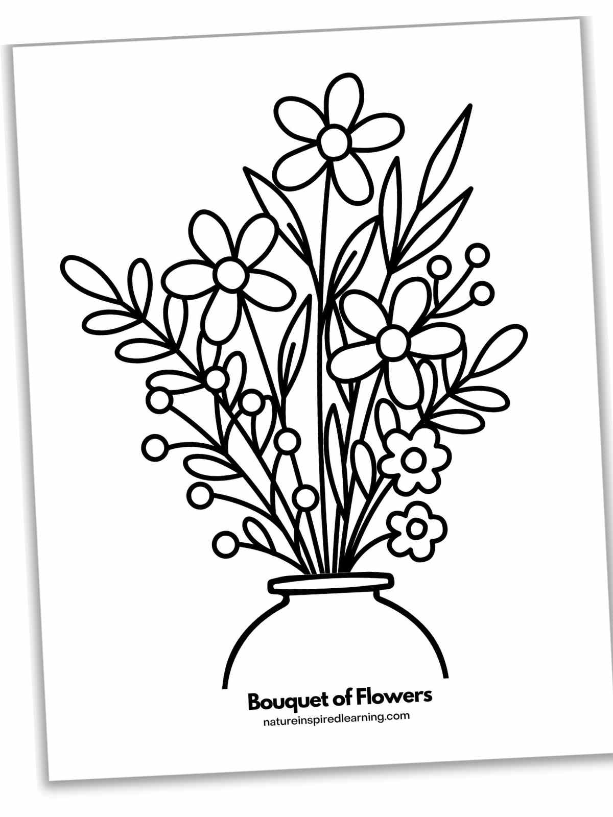 Simple Coloring Pictures Of Flowers Infoupdate