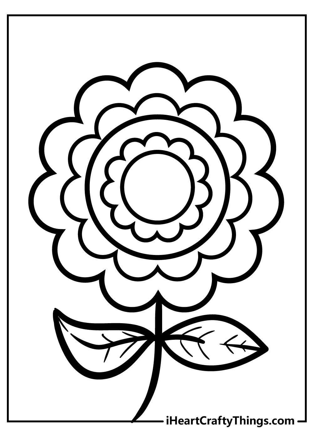 Simple Flower Coloring Pages Updated 2021