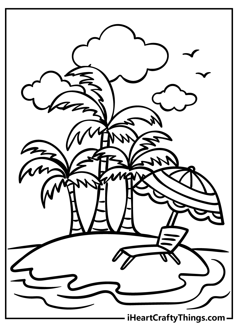 Island Coloring Page