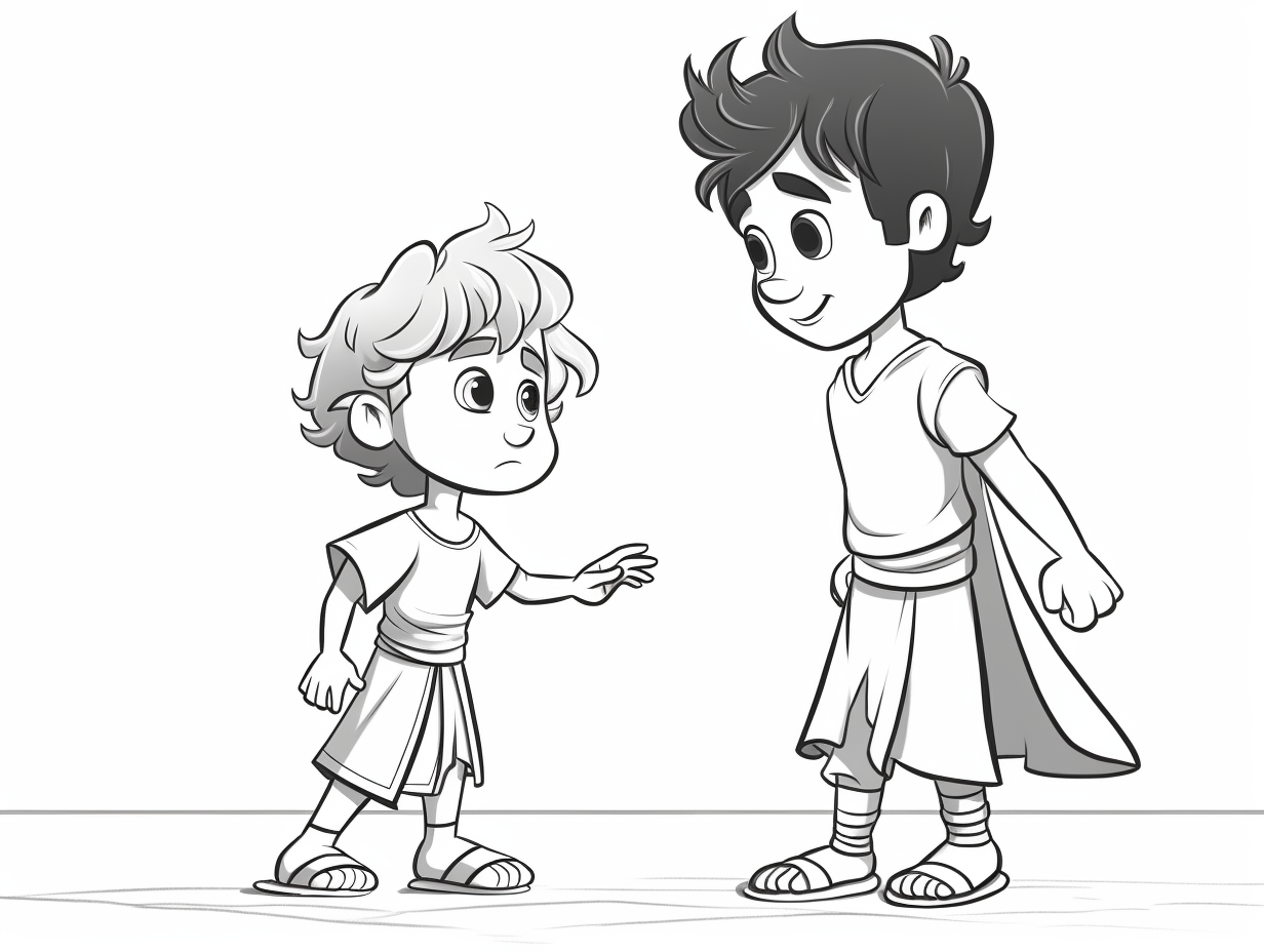Simple Joseph And Potiphar Coloring Page Coloring Page