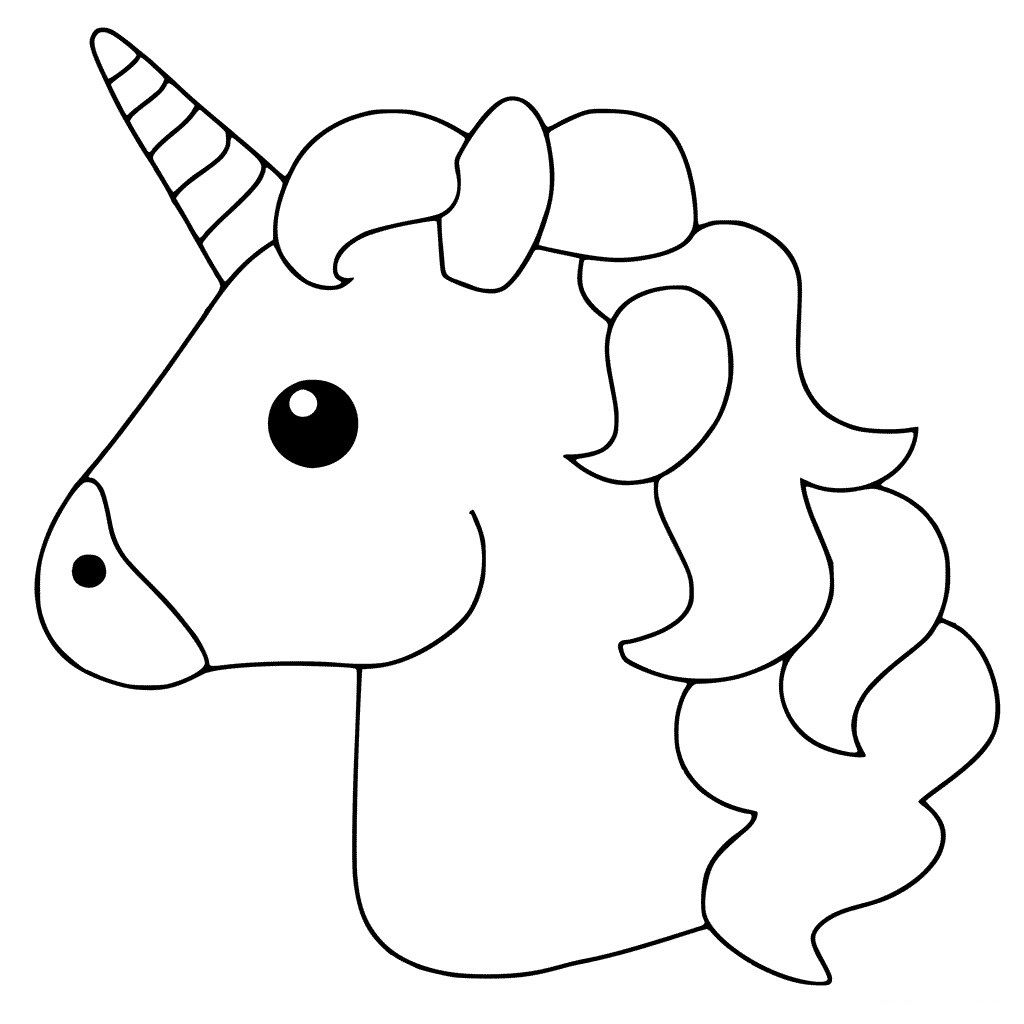 Simple Unicorn S Head Coloring Page Free Printable Coloring Pages For Kids