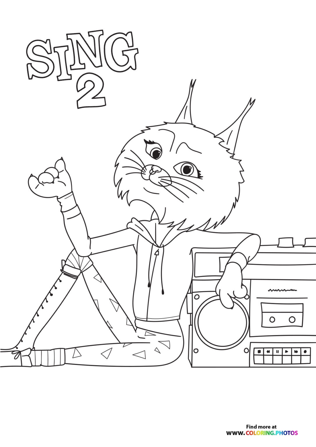 Sing 2 Coloring Pages For Kids Free And Easy Print Or Download