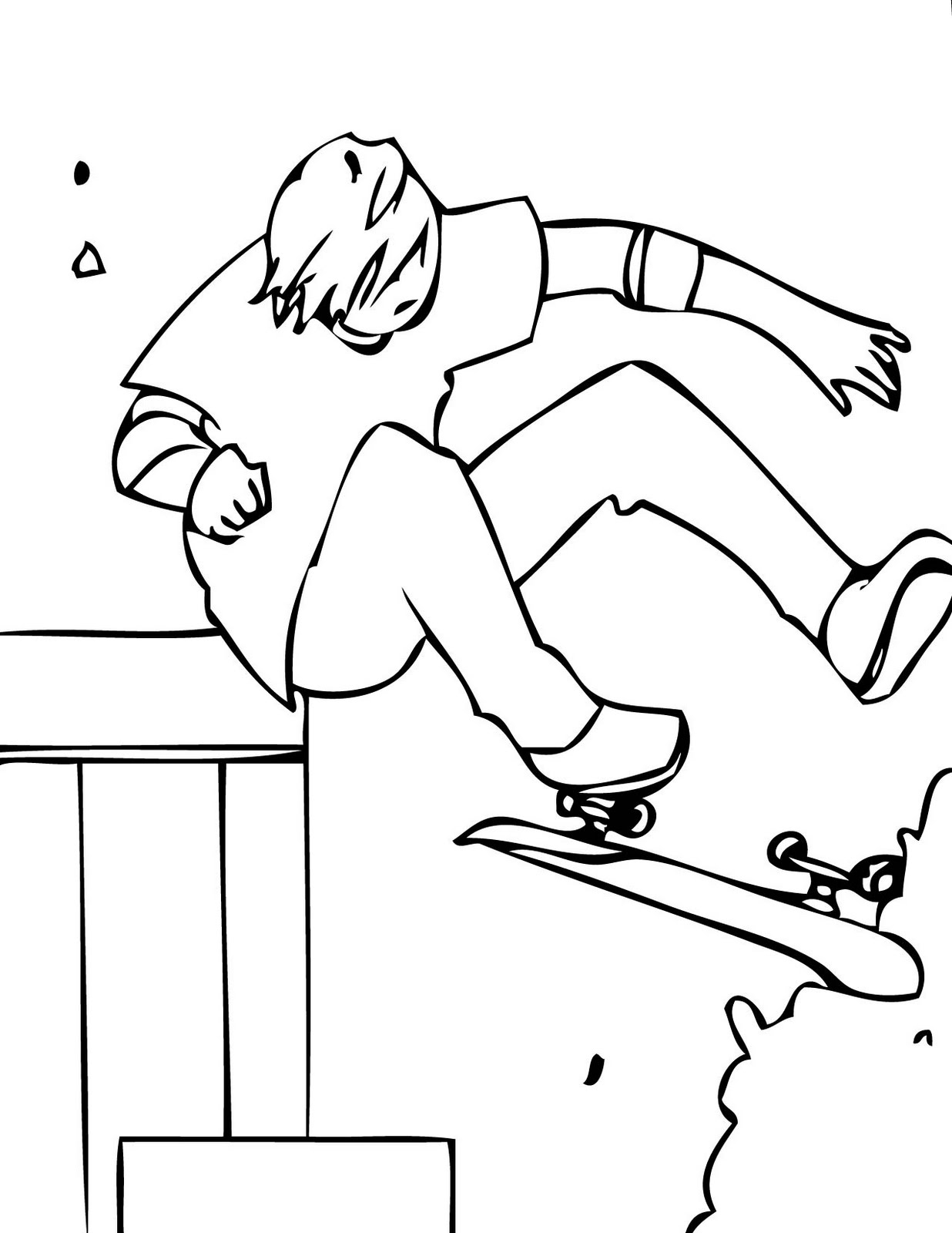 Skateboard Coloring Pages Learn To Coloring