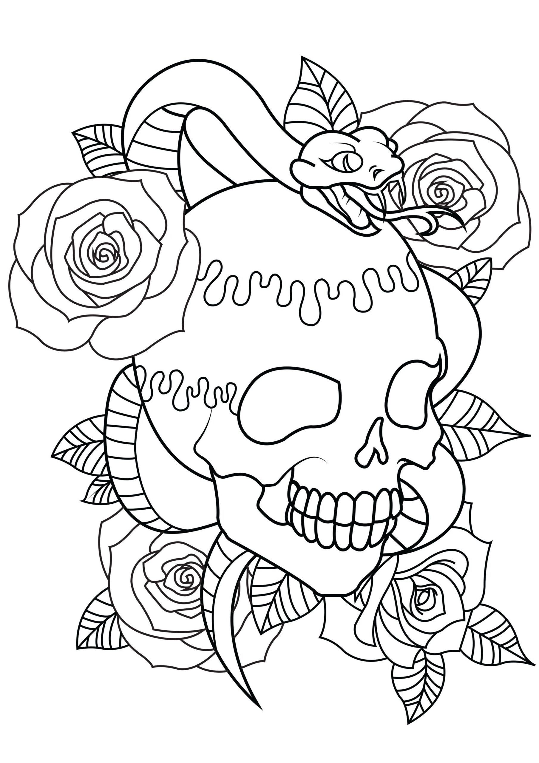 Skull Coloring Pages For Adults