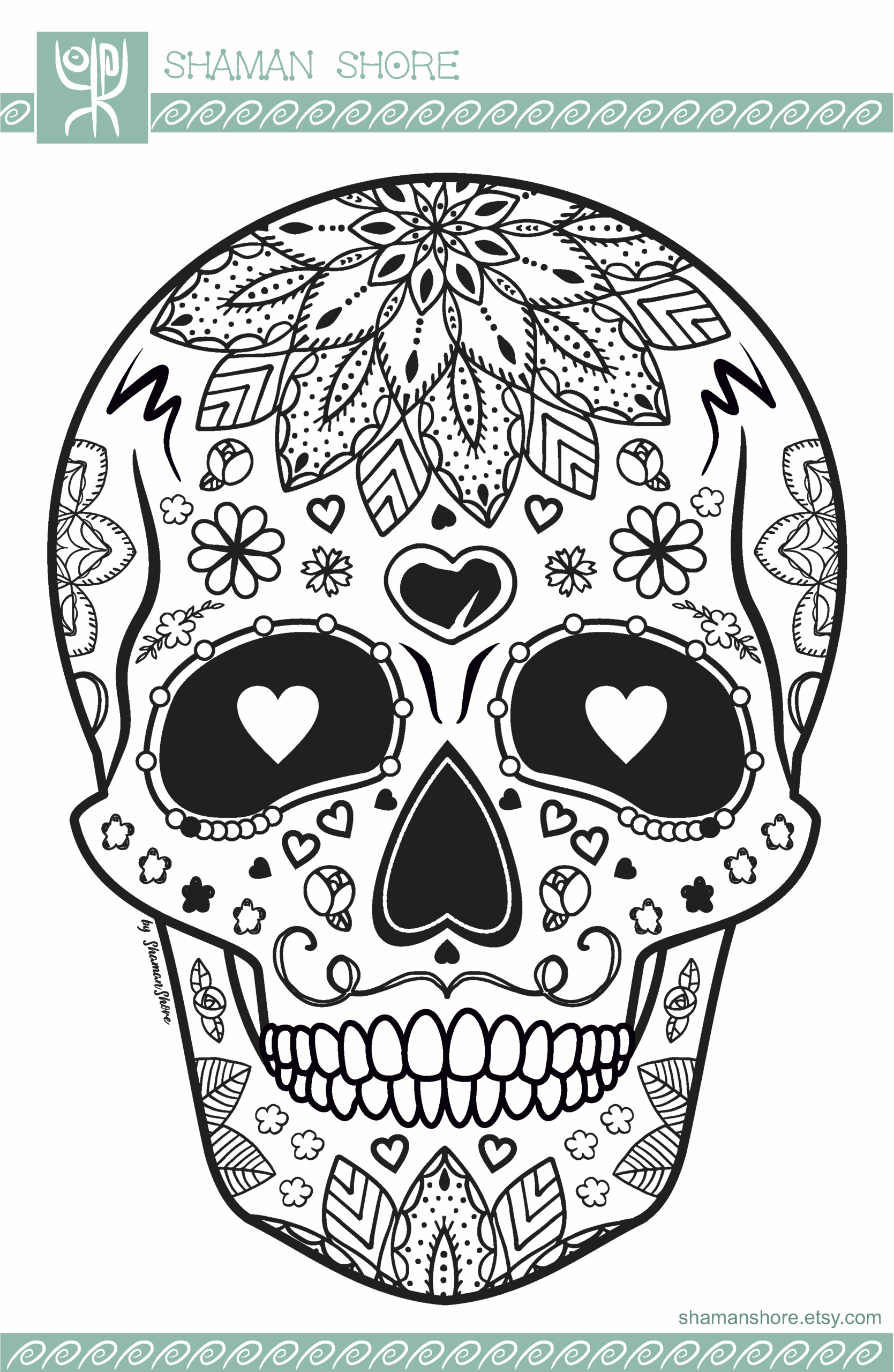 Skull Coloring Pages For Adults Teachcreativa