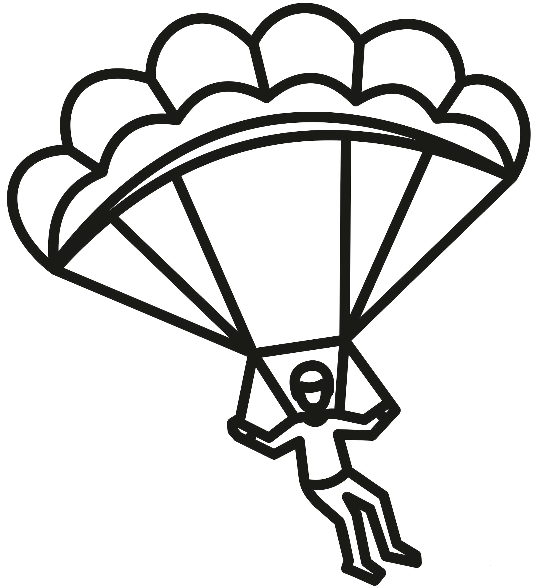 Skydive Coloring Page ColouringPages