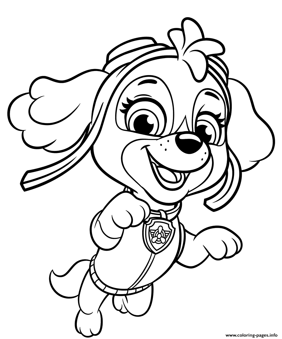 Skye Paw Patrol Coloring Lesson Kids Coloring Page Coloring Lesson Kleurplaten