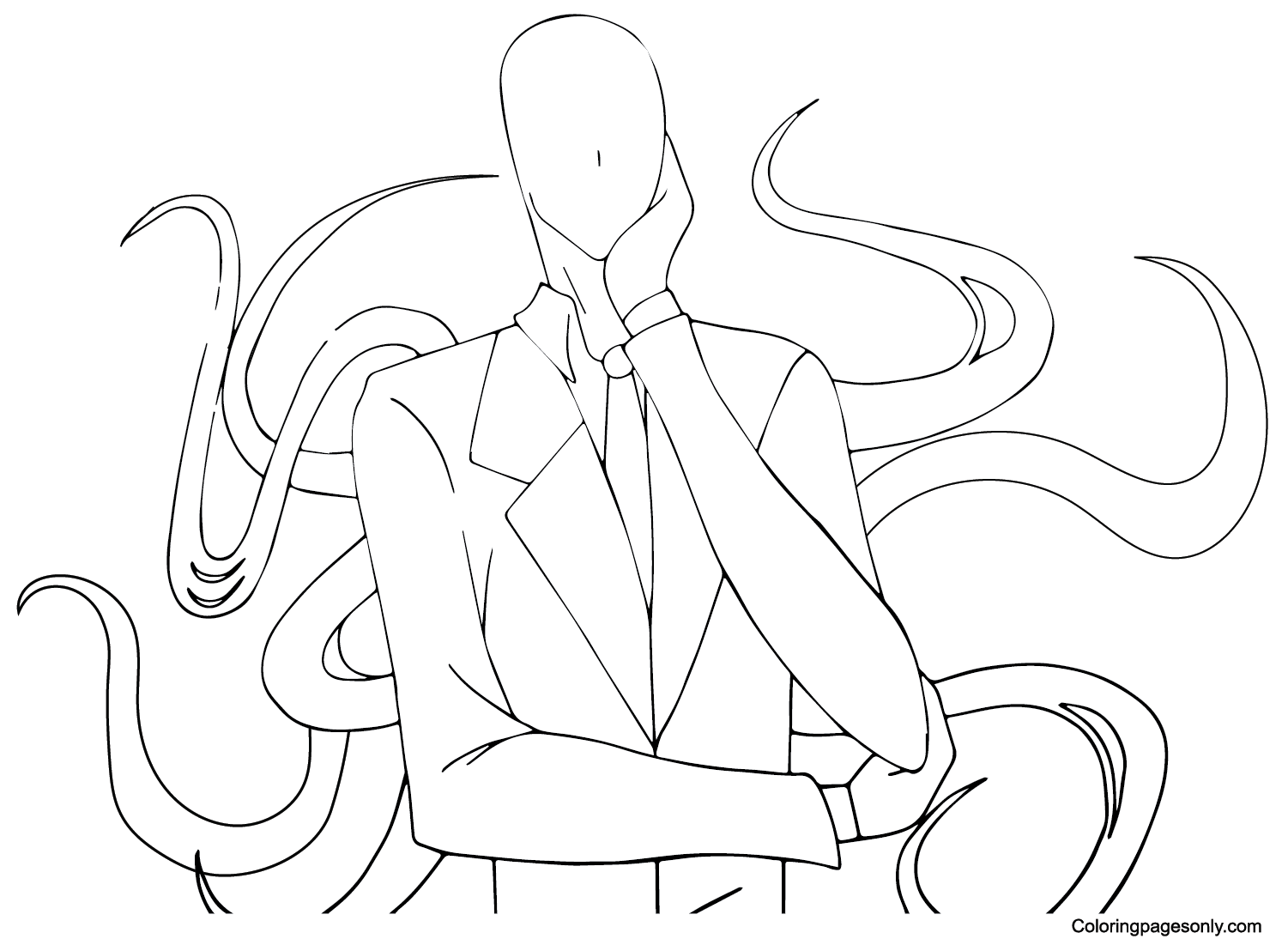 Slender Man Coloring Pages Printable For Free Download