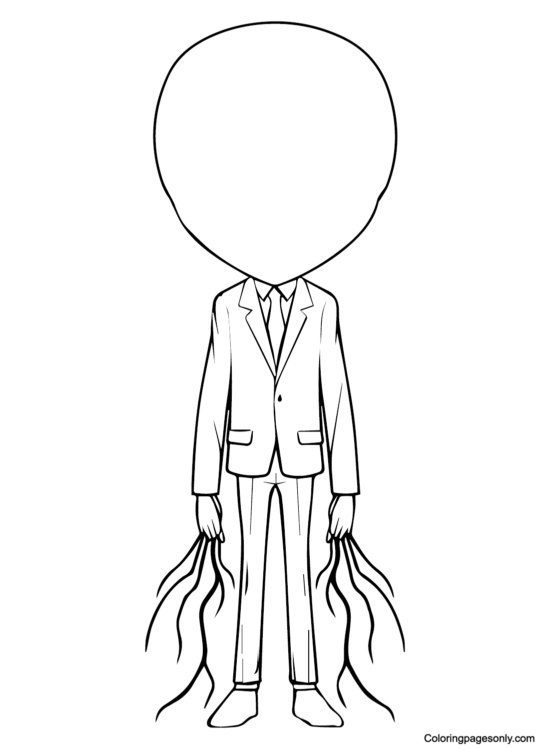 Slender Man Coloring Page