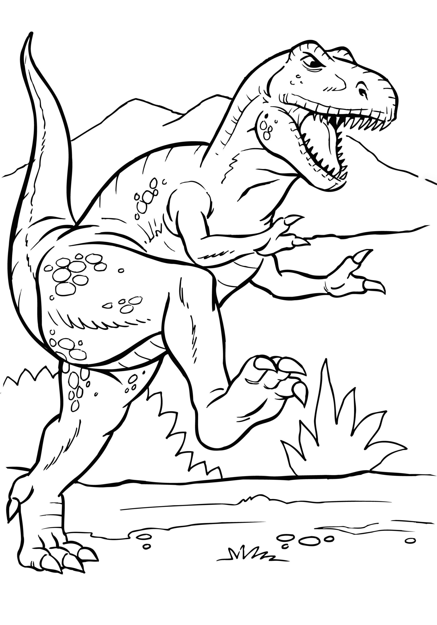 Smiling Allosaurus Coloring Page Free Printable Coloring Pages