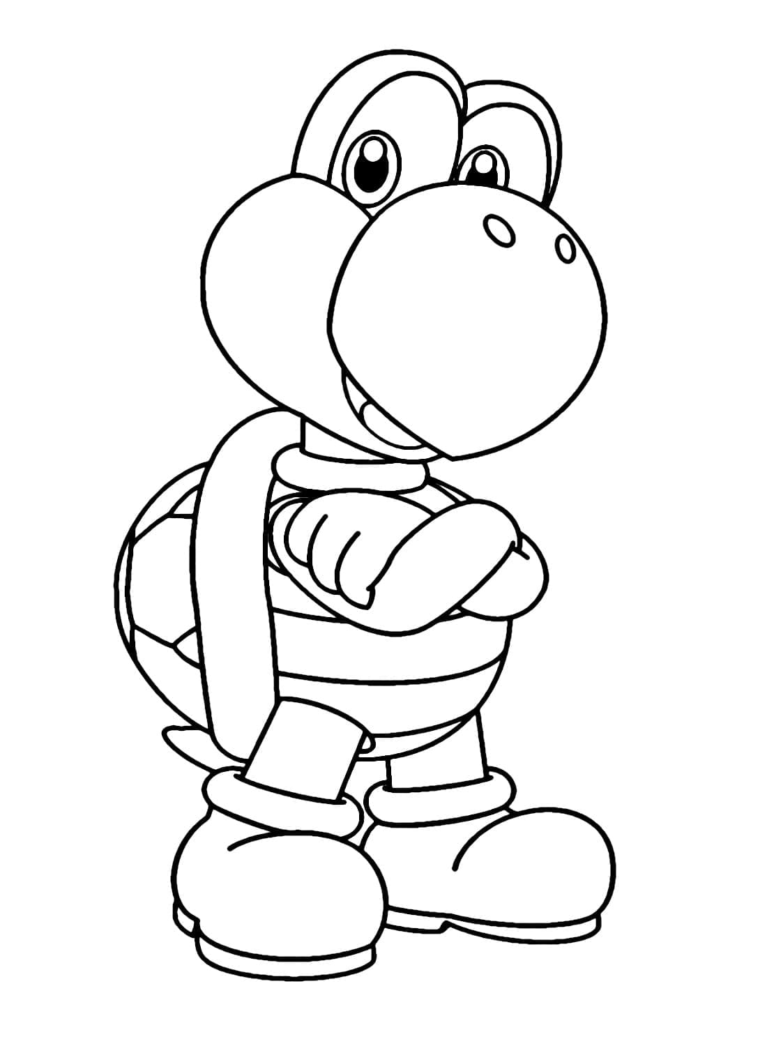 Smiling Koopa Troopa Coloring Page Download Print Or Color Online For Free