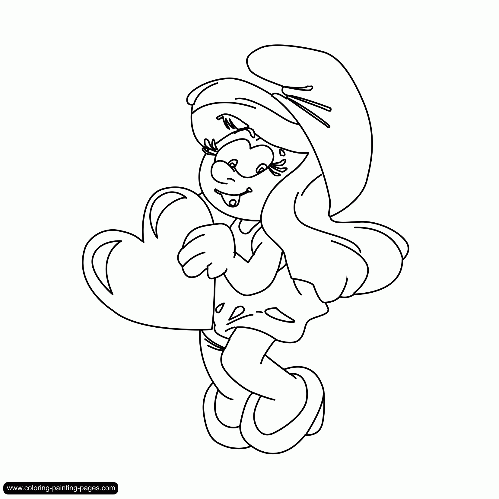 Smurfette Coloring Pages Sketch Coloring Page