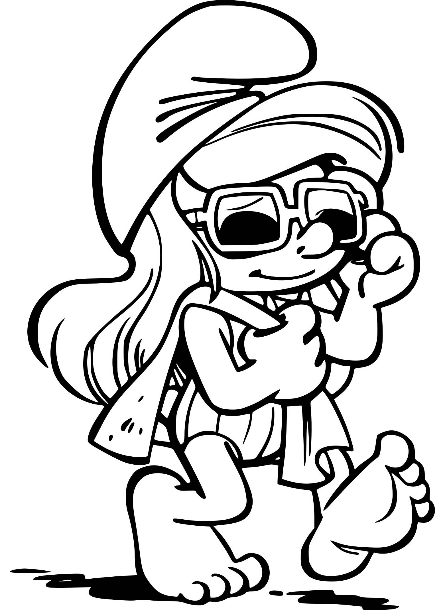 Smurfs 2 Coloring Pages Smurfette Costumes