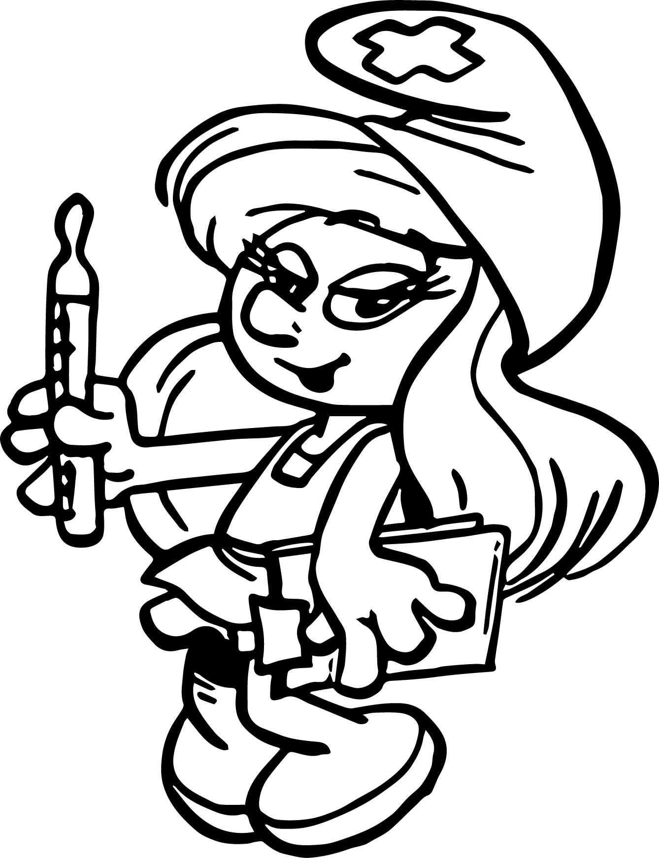 Smurfs Color Pictures Nurse Smurfette Coloring Page Wecoloringpage