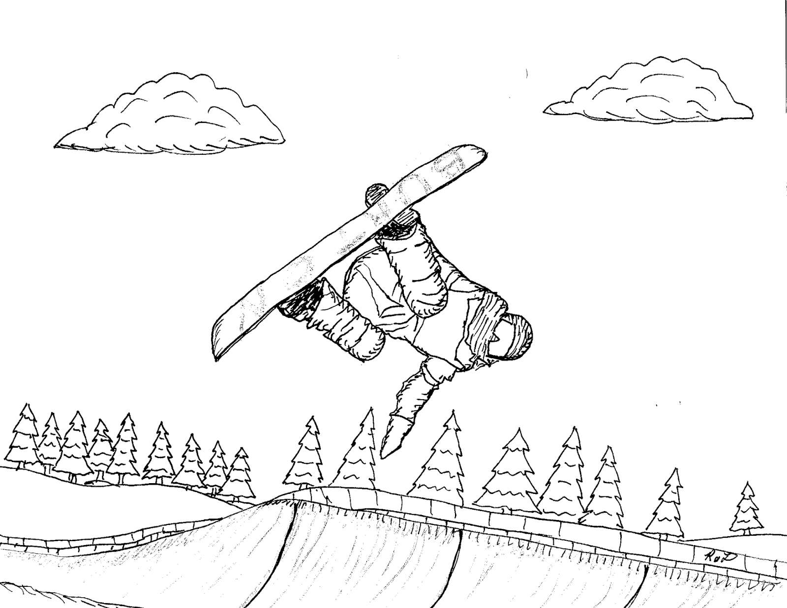 Snowboarding Coloring Pages At GetDrawings Free Download