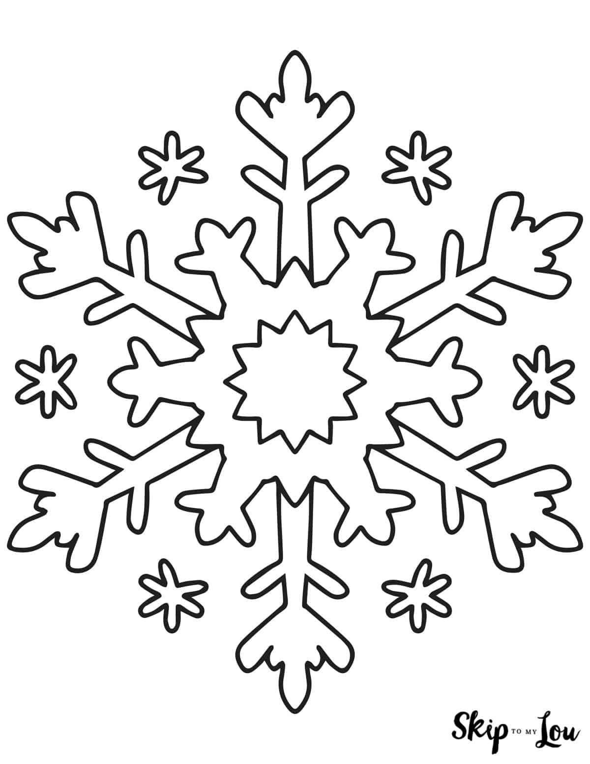 Snowflake Coloring Page Detailed 7 400 518 Homemade Creations