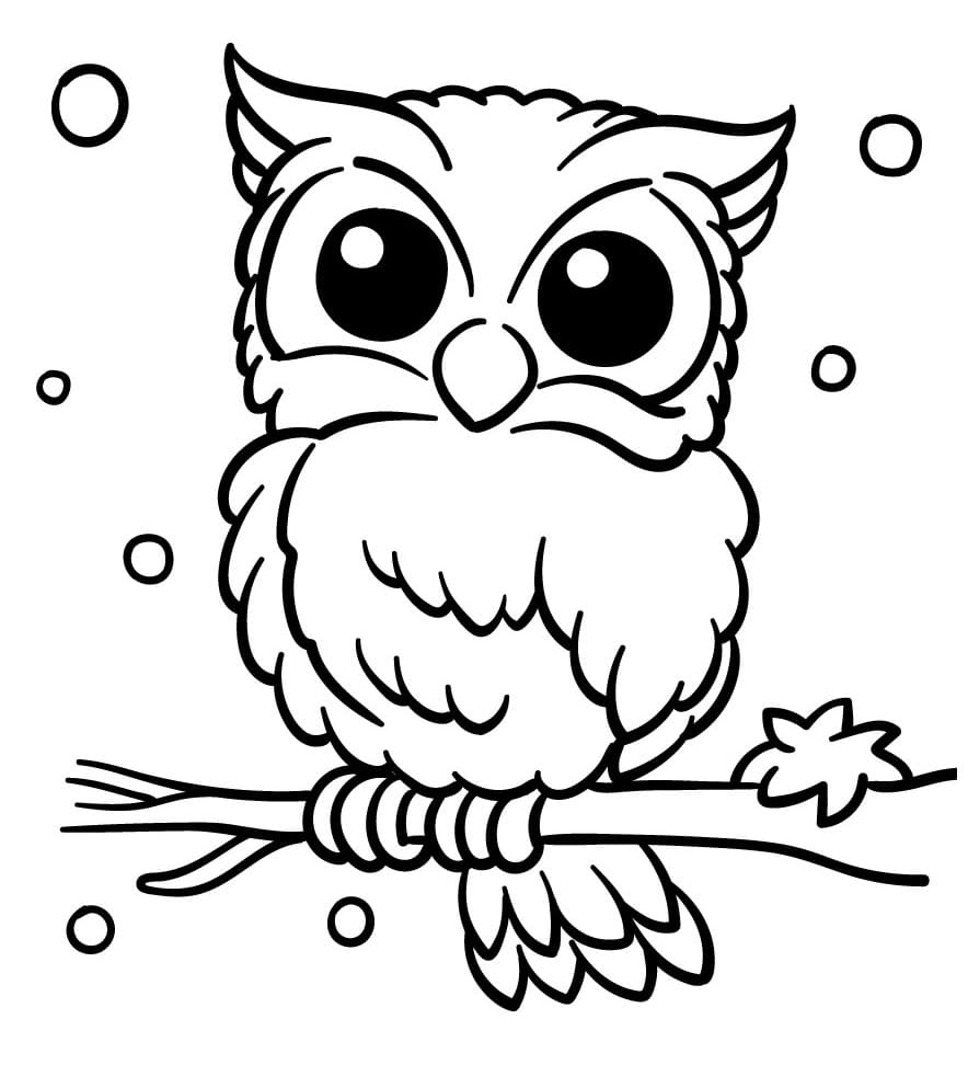 Snowy Owl Coloring Page