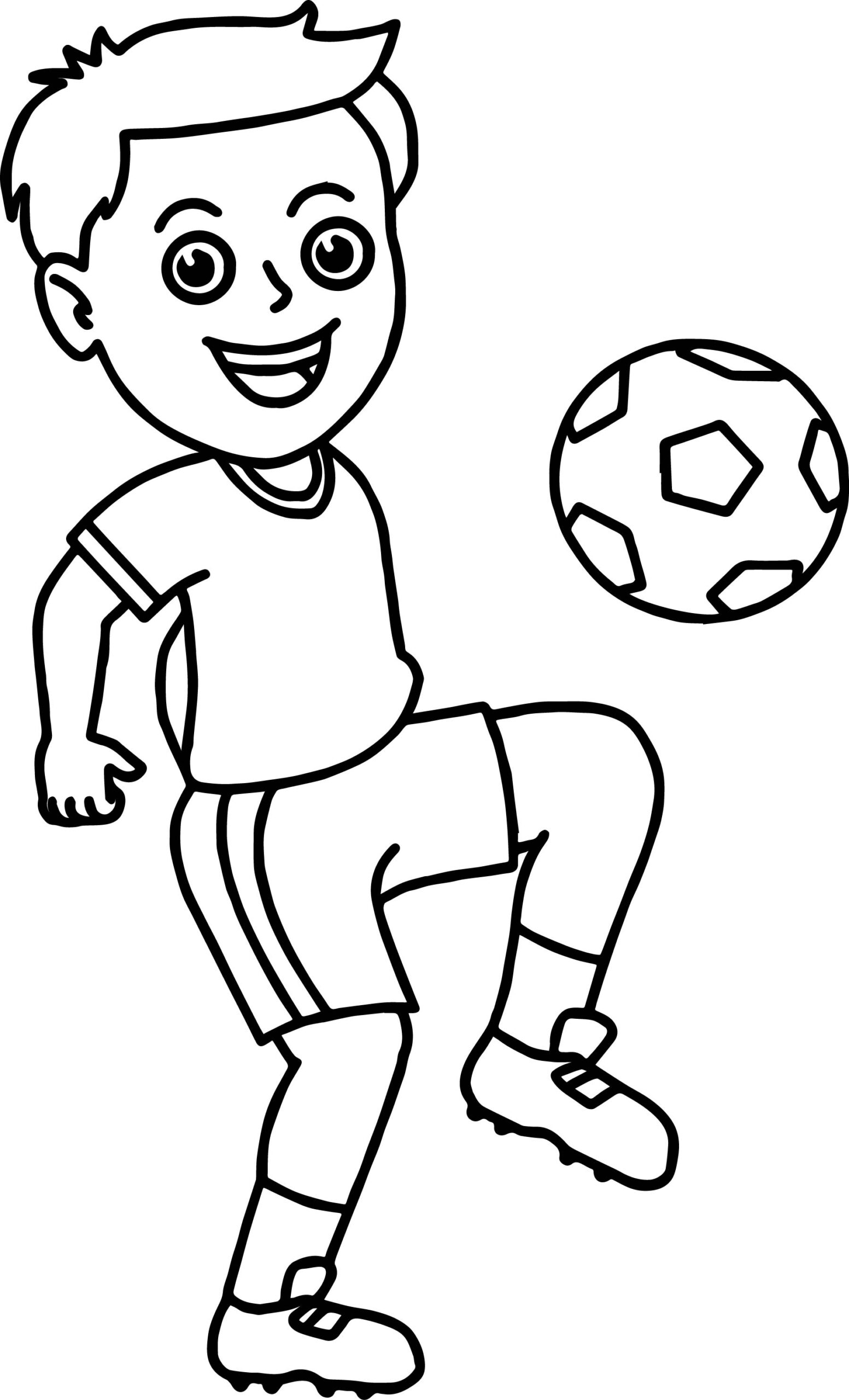 Soccer Player Boy Coloring Page Wecoloringpage