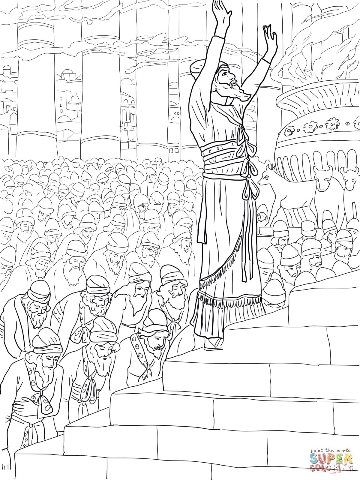 Solomon Build The Temple Pages Coloring Pages