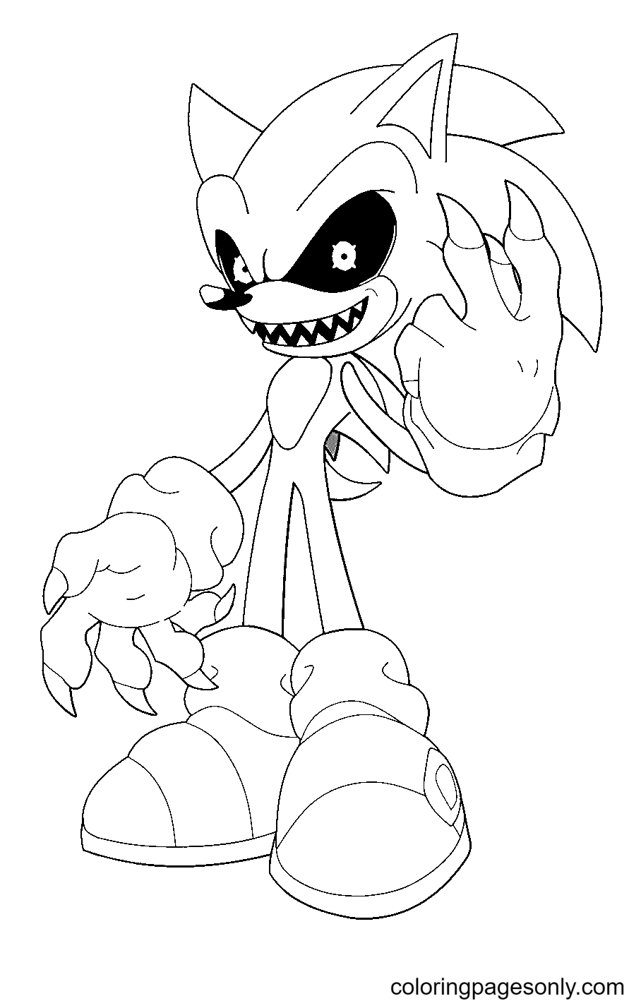 Sonic Exe Coloring Pages Coloring Pages For Kids And Adults Coloring Pages Dinosaur