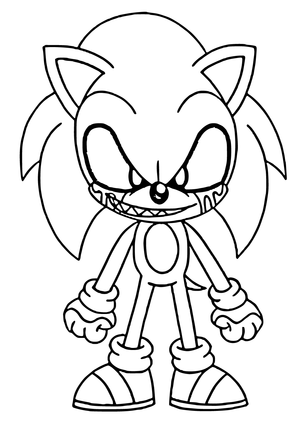 Sonic Exe Coloring Pages