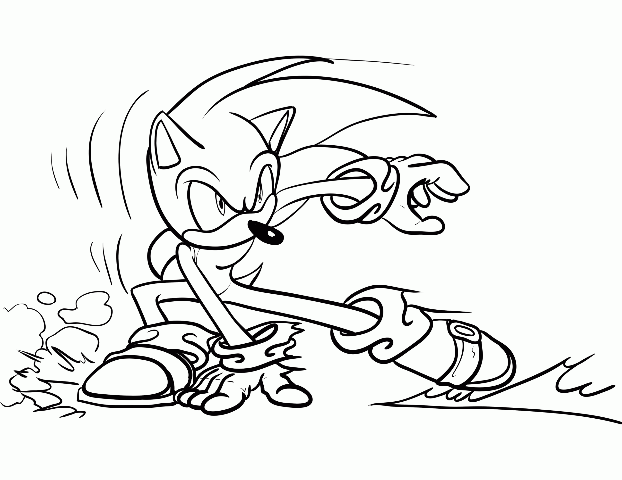 Sonic Hedgehog Coloring Page