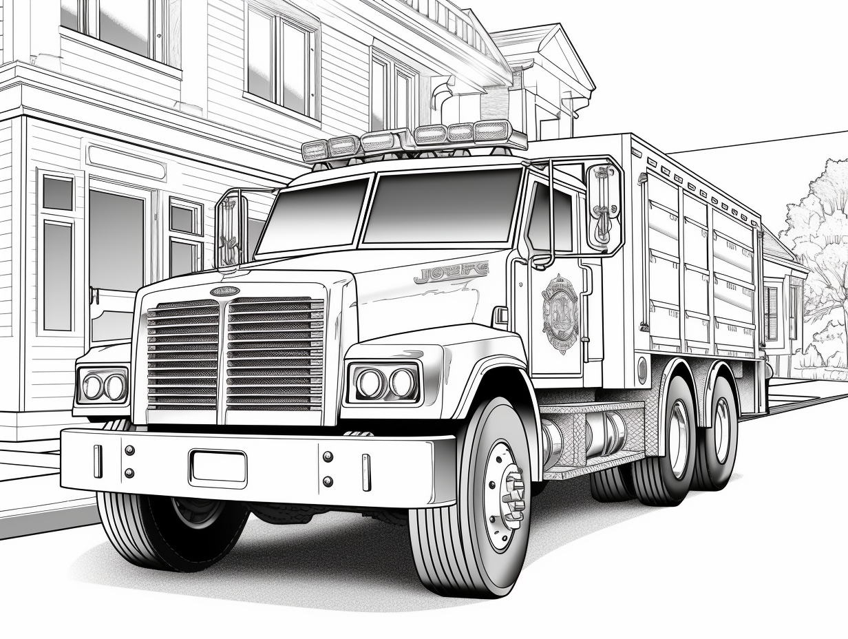 Soothing Police Truck Coloring Page Coloring Page