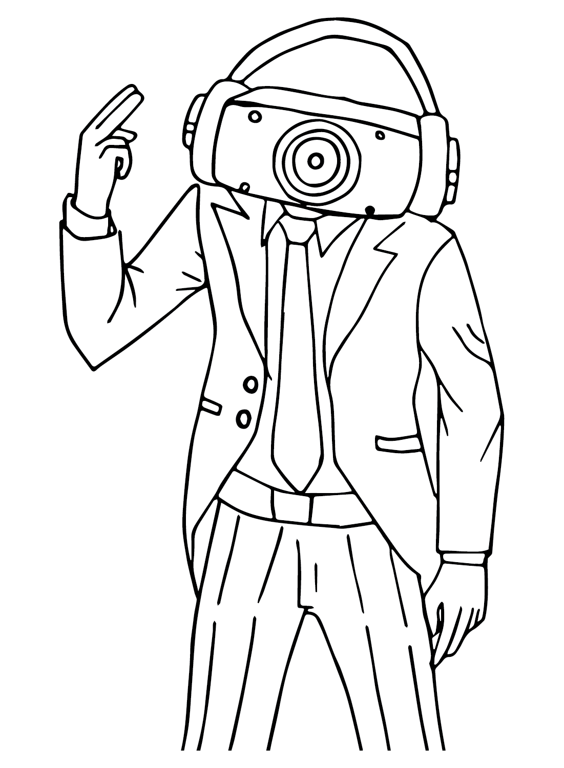 Speakerman Coloring Sheet Free Printable Coloring Pages