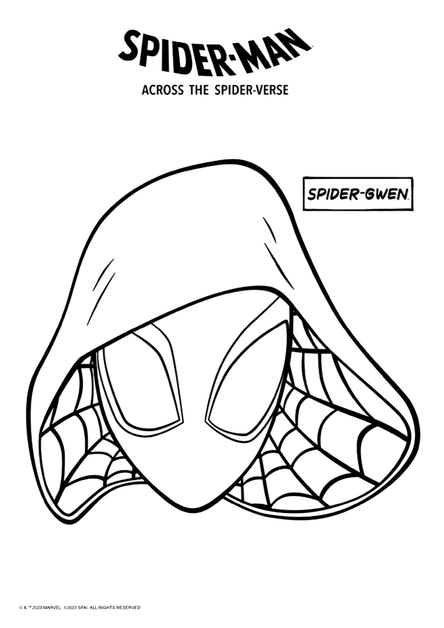 Spider Gwen Ghost Spider Spider Man Across The Spider Verse Coloring Pages For Kids