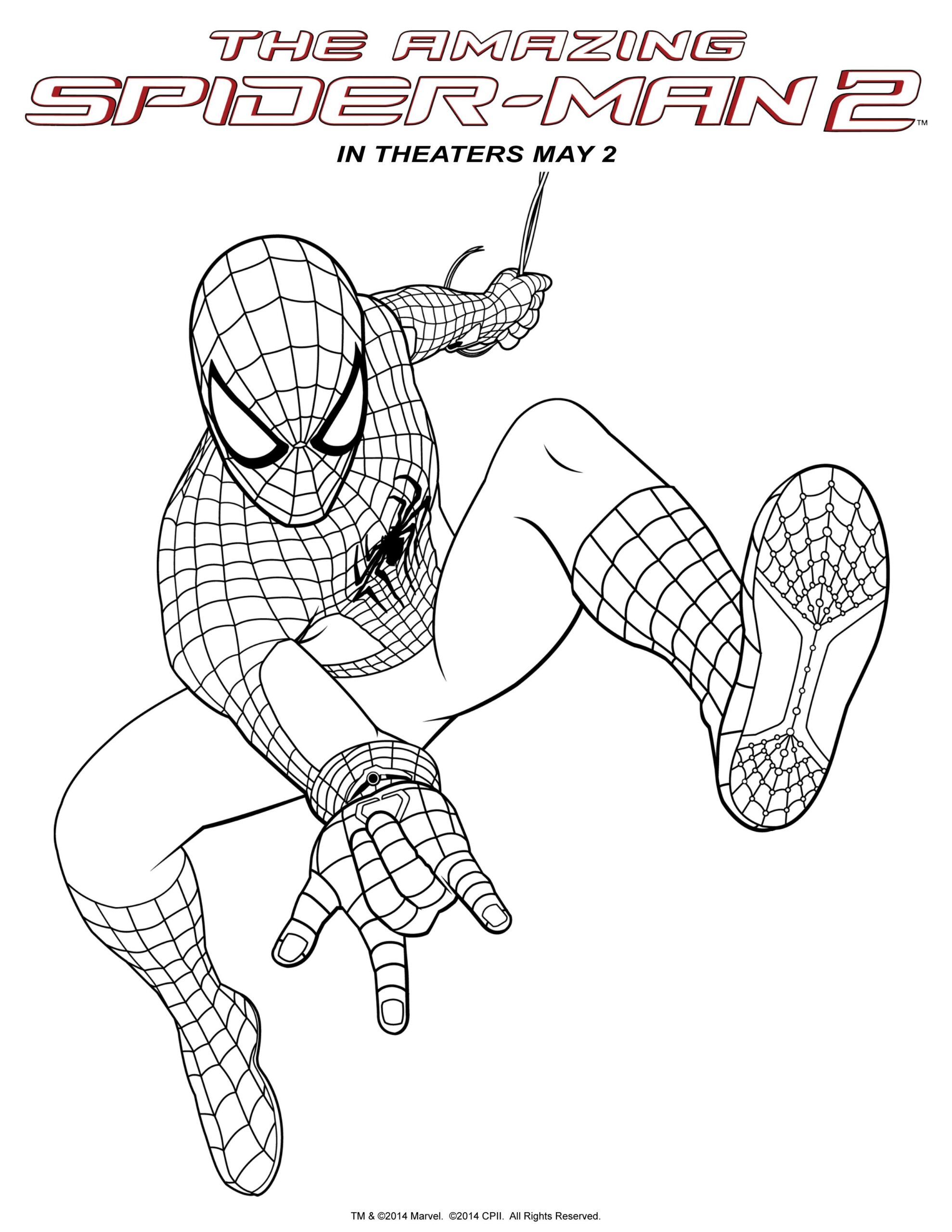 Spider Man 2 Spiderman Coloring Pokemon Coloring Pages Spider Coloring Page