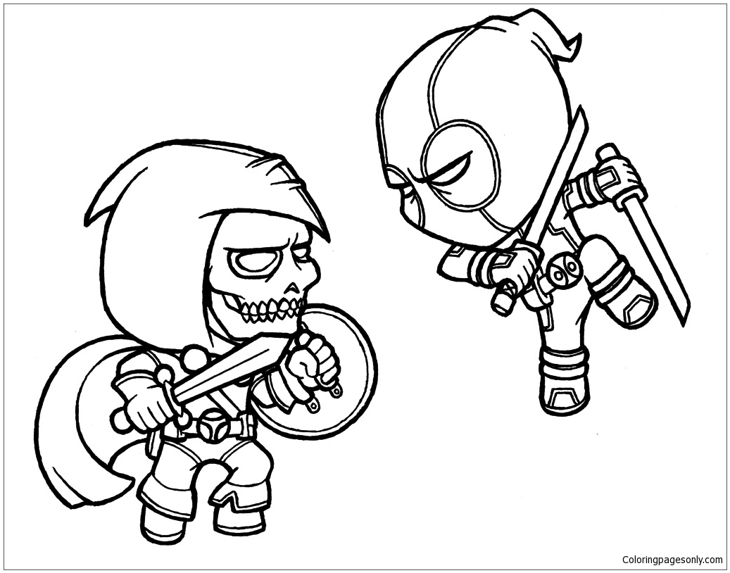 Deadpool And Spiderman Coloring Pages