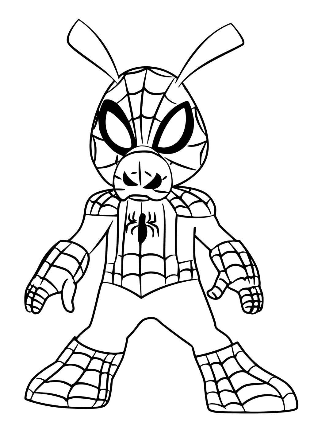 Spider Man Into The Spider Verse Coloring Pages Spider Ham Free Printable Coloring Pages