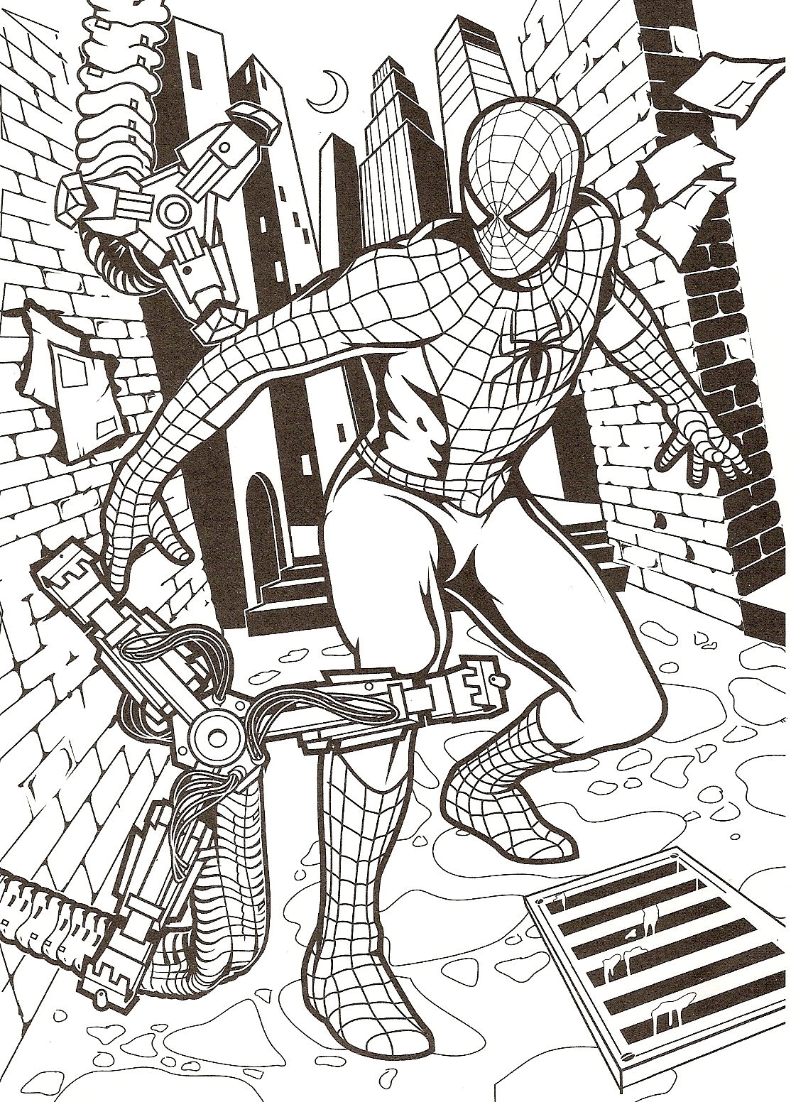Spider Man Color Page