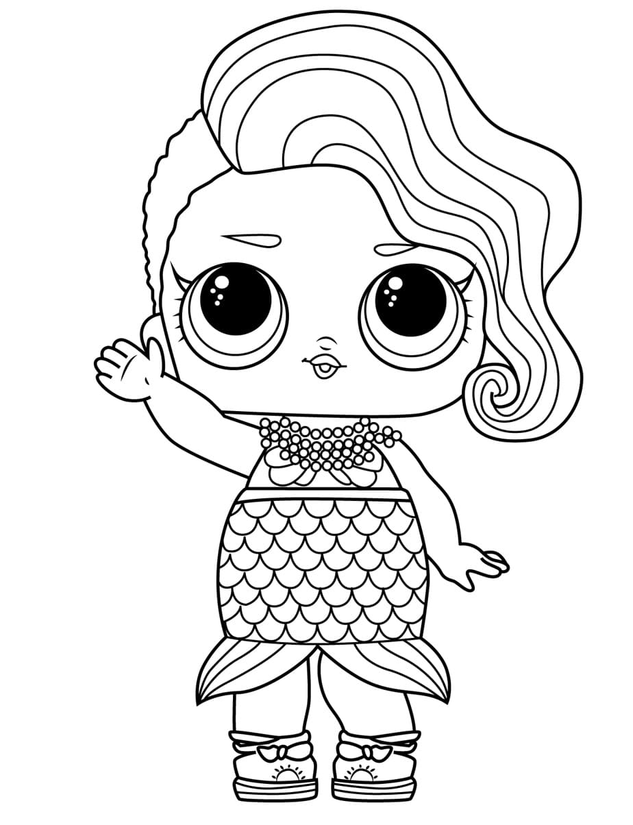 Splash Queen Lol Surprise Doll Coloring Page Download Print Or Color Online For Free