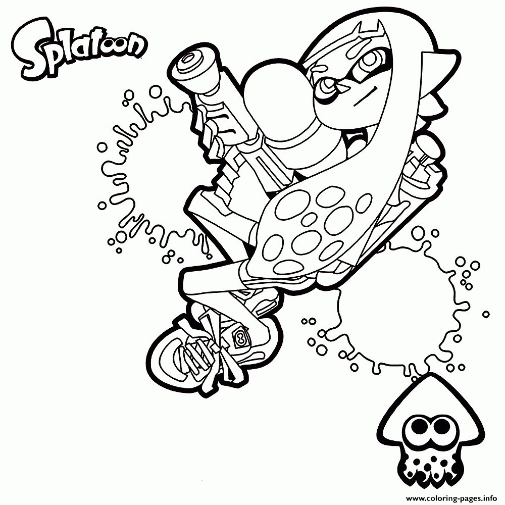 Splatoon 2 Inklings Live In Inkopolis Coloring Page Printable