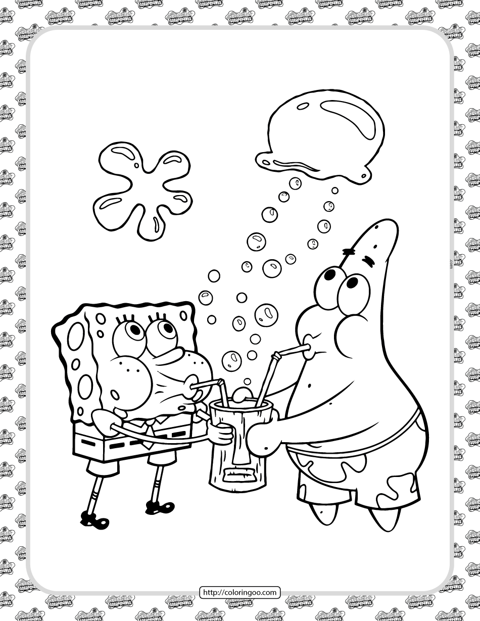 Spongebob And Patrick Coloring Pages